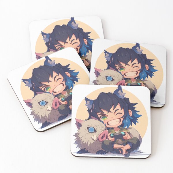 Item preview, Inosuke Hashibira Demon Slayer Chibi Gaming Boar Buddy designed and sold by Dashsopaner.