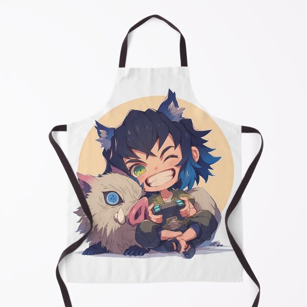 Item preview, Inosuke Hashibira Demon Slayer Chibi Gaming Boar Buddy designed and sold by Dashsopaner.