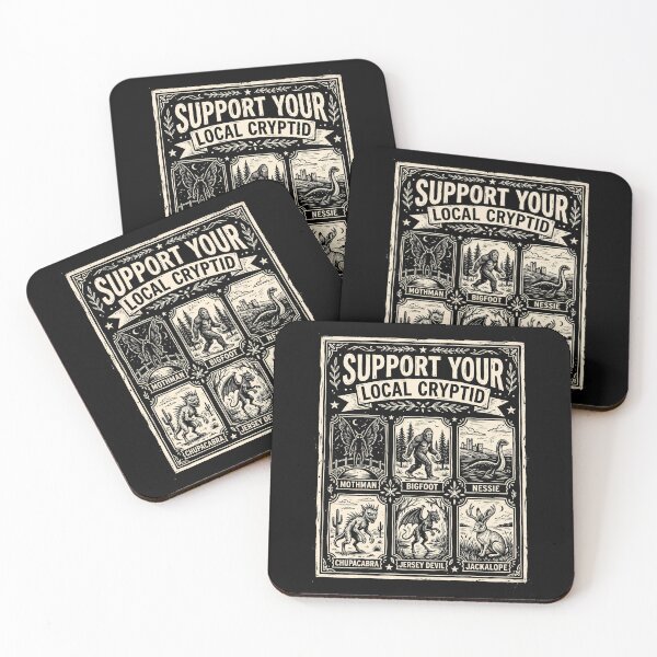 Item preview, Support Your Local Cryptid Halloween Creatures designed and sold by d247.