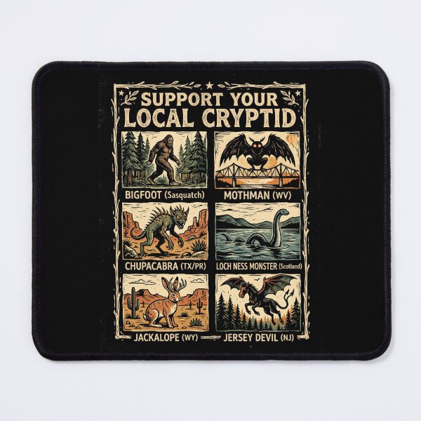 Item preview, Support Your Local Cryptid Halloween Monster designed and sold by d247.