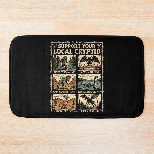 Item preview, Support Your Local Cryptid Halloween Monster designed and sold by d247.