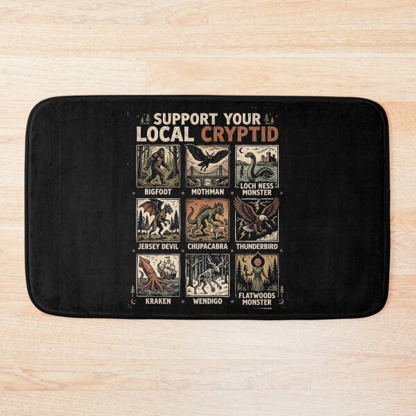 Item preview, Support Your Local Cryptid Halloween Monsters designed and sold by d247.