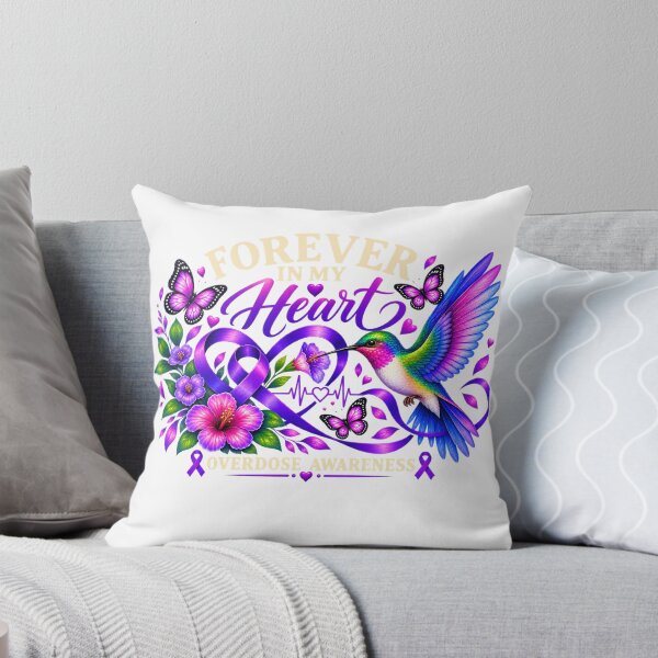 Item preview, Forever in My Heart – Overdose Awareness Hummingbird designed and sold by LunaSpellStudio.