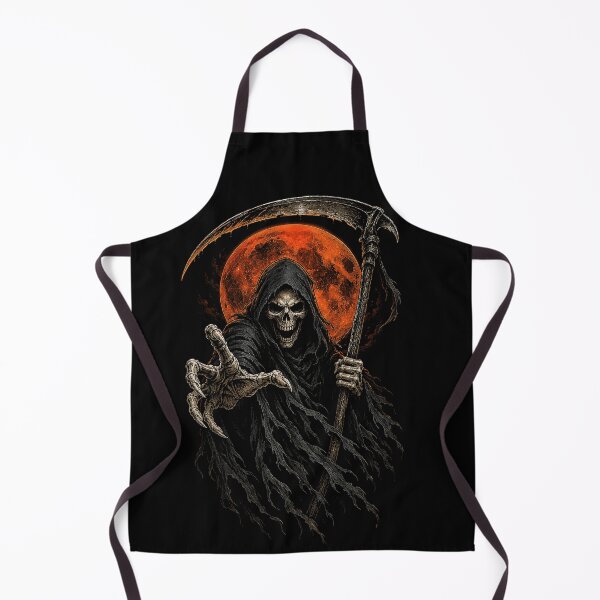 Item preview, Grim Reaper Blood Moon – Dark Gothic Horror Scythe Art designed and sold by Stinky Lincy's Apparel Company.