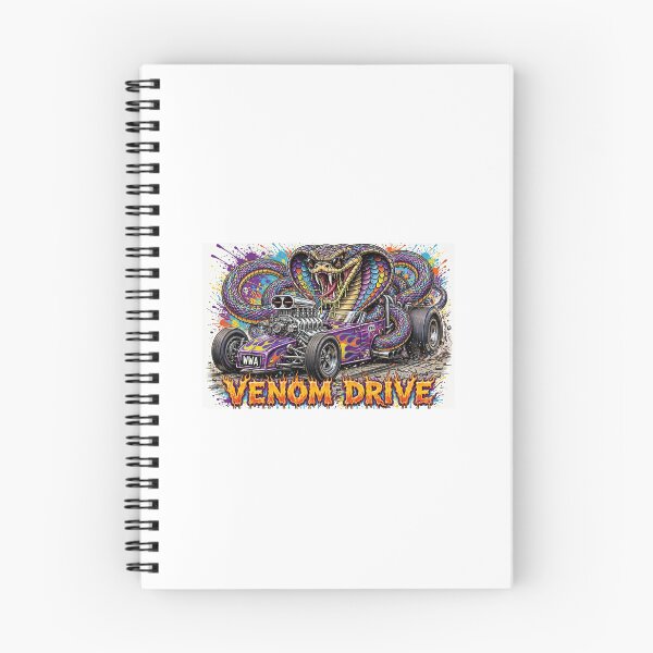 Item preview, WWA-Venom Drive Cobra Snake Dragster Roadster Fink Art designed and sold by WeirdWheeledArt.