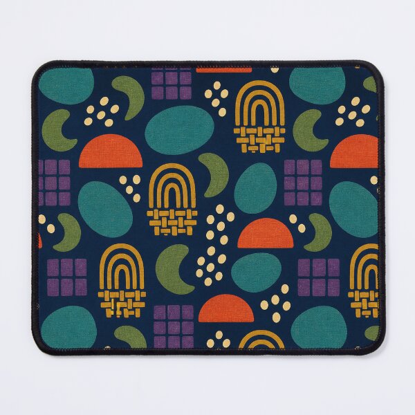 Item preview, Teal Persimmon Pebble Grid Pattern designed and sold by aihrgdesign.