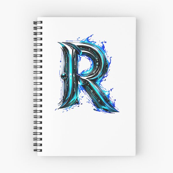 Item preview, AquaFlare Cipher The Teal Inferno Letter R designed and sold by BlissBlvdShop.