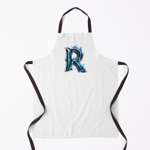 Item preview, AquaFlare Cipher The Teal Inferno Letter R designed and sold by BlissBlvdShop.