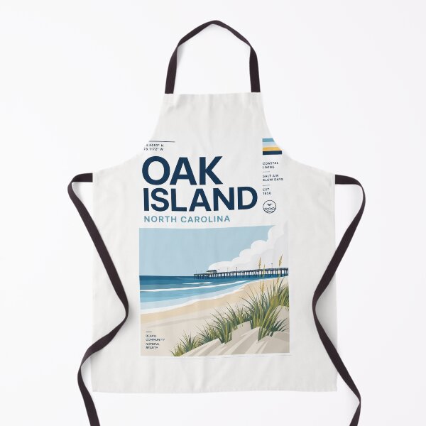 Item preview, Oak Island North Carolina Coastal Beach and Atlantic Pier designed and sold by Places On Earth.