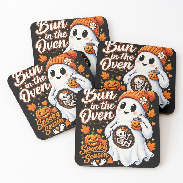 Item preview, Bun in the Oven -ghost Pregnancy Halloween funny halloween vintage retro cute Spooky  designed and sold by AddieBlu.