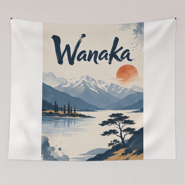 Item preview, Wānaka New Zealand Alpine Lake beneath Southern Alps designed and sold by Places On Earth.