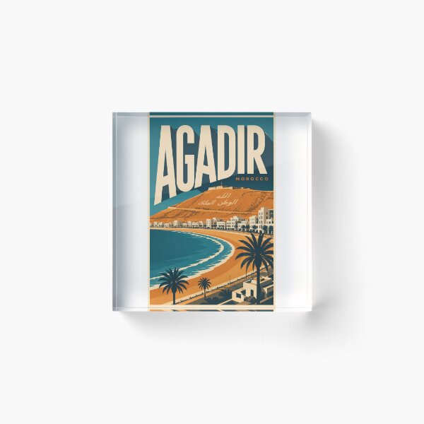 Item preview, Agadir Morocco Atlantic Bay beneath the Atlas Mountains designed and sold by Places On Earth.