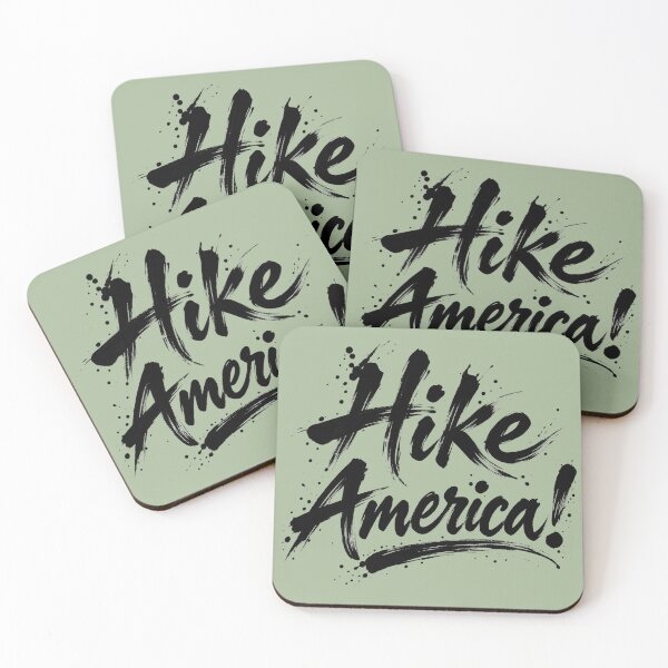 Item preview, Hike America! Bold Brush Lettering for US Hikers designed and sold by The-Drip-Studio.