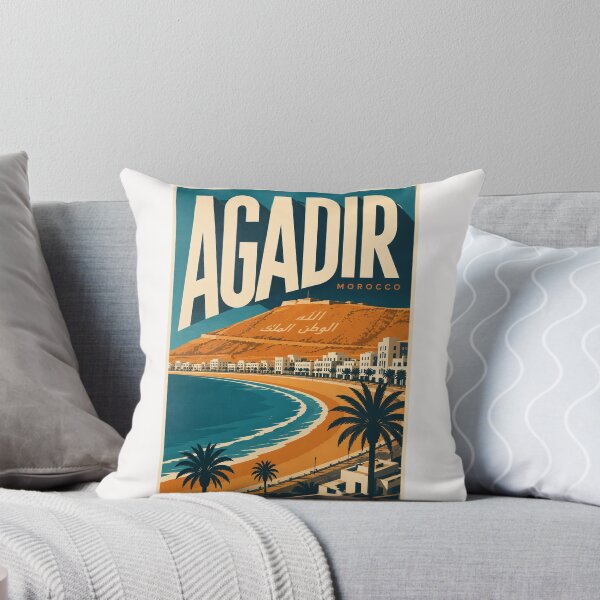 Item preview, Agadir Morocco Atlantic Bay beneath the Atlas Mountains designed and sold by Places On Earth.