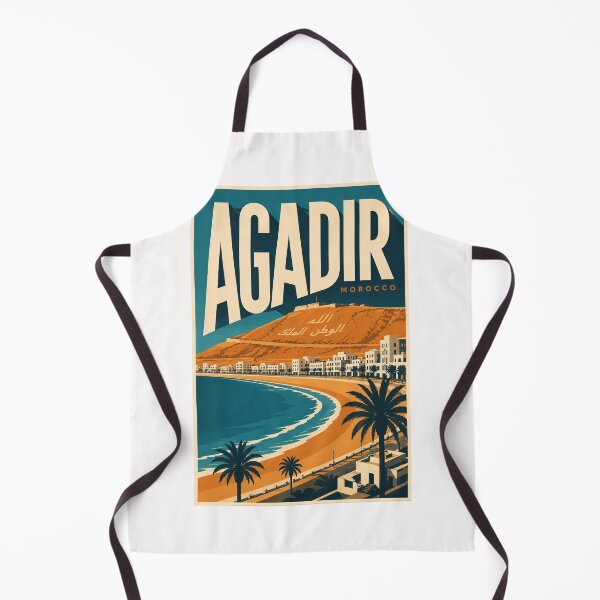 Item preview, Agadir Morocco Atlantic Bay beneath the Atlas Mountains designed and sold by Places On Earth.