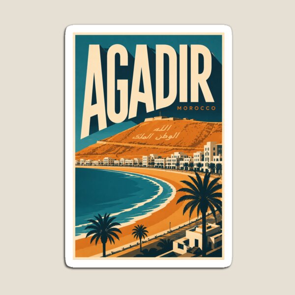 Artikelvorschau, Agadir, Marokko, Atlantikbucht unterhalb des Atlasgebirges entworfen und verkauft von Places On Earth.