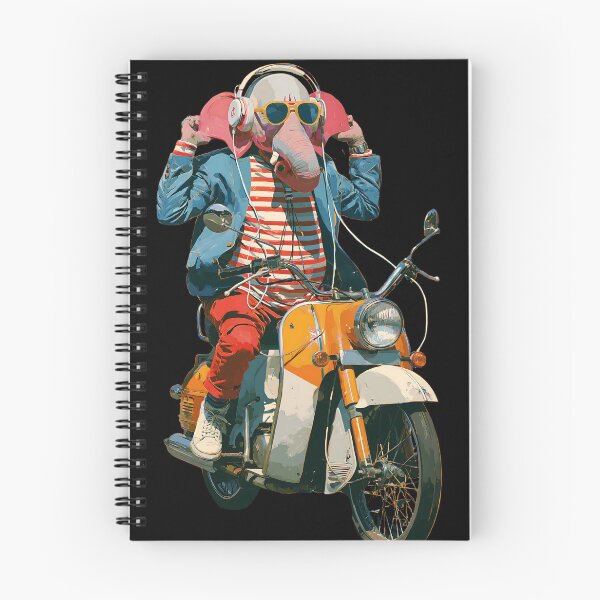 Item preview, Cool Elephant Riding Classic Scooter Blue Jacket Pop Art designed and sold by PANNARUK THAILAND.