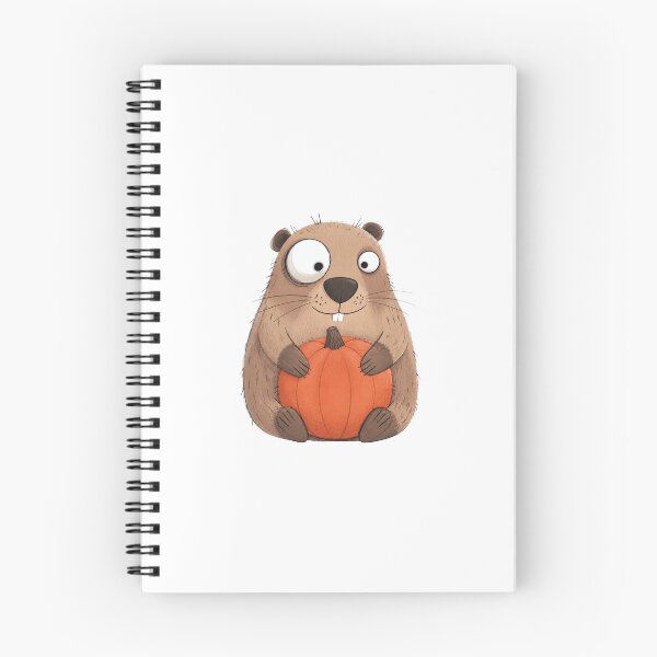 Item preview, Marmot Hugging a Round Pumpkin designed and sold by The-Art-of-D.