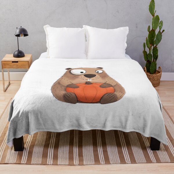 Item preview, Marmot Hugging a Round Pumpkin designed and sold by The-Art-of-D.