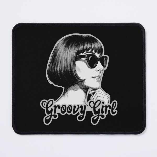 Item preview, Groovy Girl - Black & White Retro Mod Icon Illustration designed and sold by THROUGH-LIFE.