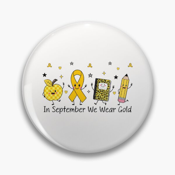 Item preview, In September We Wear Gold Doodle Childhood Cancer Awareness designed and sold by jackelmbradyt.