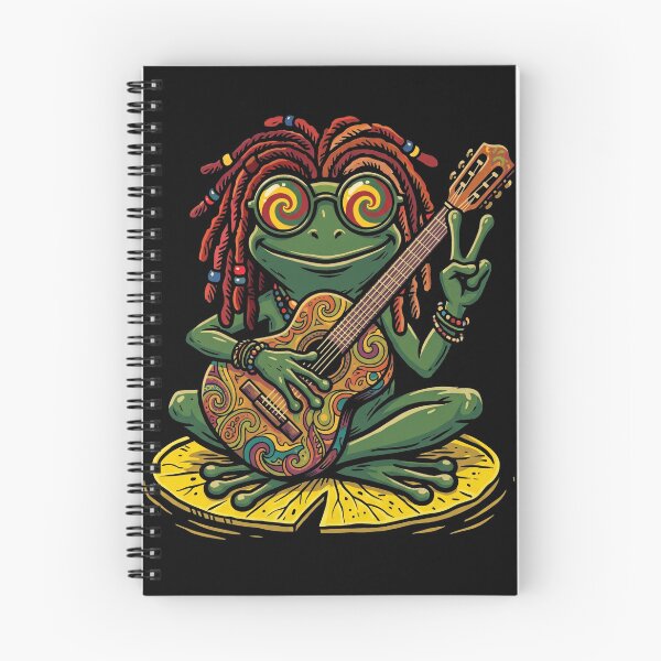 Item preview, Psychedelic Frog Guitarist Halloween Vibe designed and sold by d247.