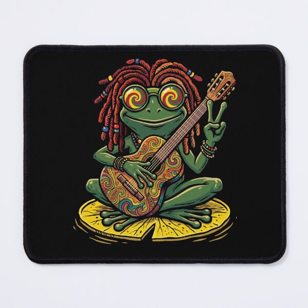 Item preview, Psychedelic Frog Guitarist Halloween Vibe designed and sold by d247.