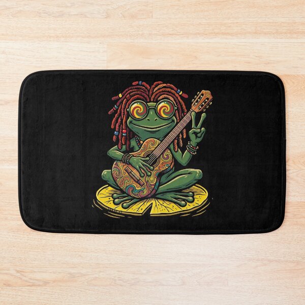 Item preview, Psychedelic Frog Guitarist Halloween Vibe designed and sold by d247.
