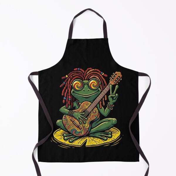 Item preview, Psychedelic Frog Guitarist Halloween Vibe designed and sold by d247.