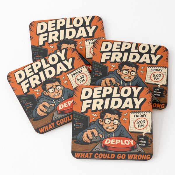 Item preview, Deploy Friday What Could Go Wrong - Funny Developer Warning Shirt designed and sold by Geek Tracy Shop.