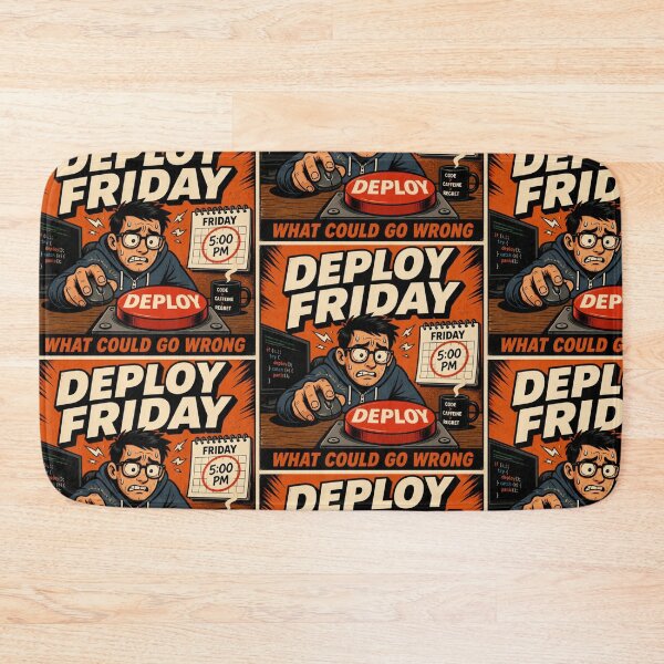 Item preview, Deploy Friday What Could Go Wrong - Funny Developer Warning Shirt designed and sold by Geek Tracy Shop.
