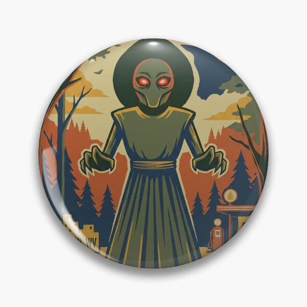 Item preview, Flatwoods Monster Braxton County WV Cryptid Vintage Poster designed and sold by KiwiRider.