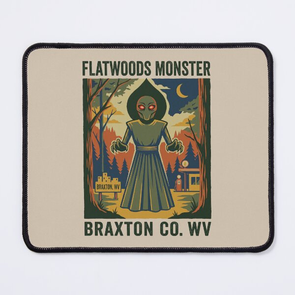 Item preview, Flatwoods Monster Braxton County WV Cryptid Vintage Poster designed and sold by KiwiRider.