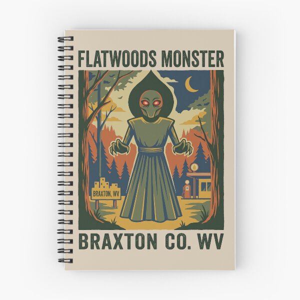Item preview, Flatwoods Monster Braxton County WV Cryptid Vintage Poster designed and sold by KiwiRider.