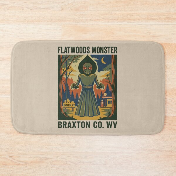 Item preview, Flatwoods Monster Braxton County WV Cryptid Vintage Poster designed and sold by KiwiRider.