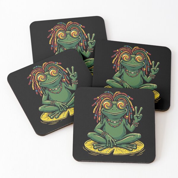 Item preview, Rasta Frog Dreadlocks Peace Sign Halloween designed and sold by d247.