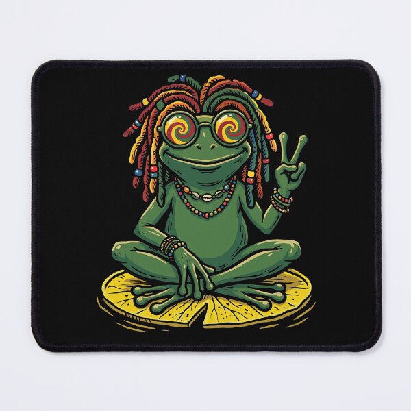 Item preview, Rasta Frog Dreadlocks Peace Sign Halloween designed and sold by d247.