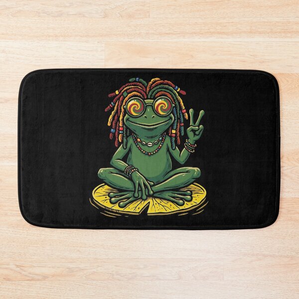 Item preview, Rasta Frog Dreadlocks Peace Sign Halloween designed and sold by d247.
