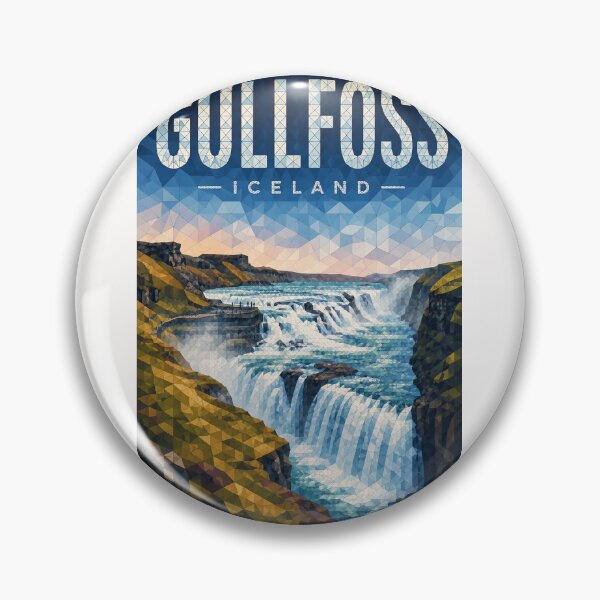Item preview, Gullfoss Iceland Golden Circle Waterfall and Hvítá Canyon designed and sold by Places On Earth.