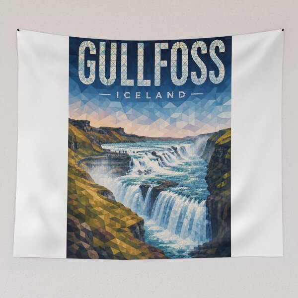 Item preview, Gullfoss Iceland Golden Circle Waterfall and Hvítá Canyon designed and sold by Places On Earth.
