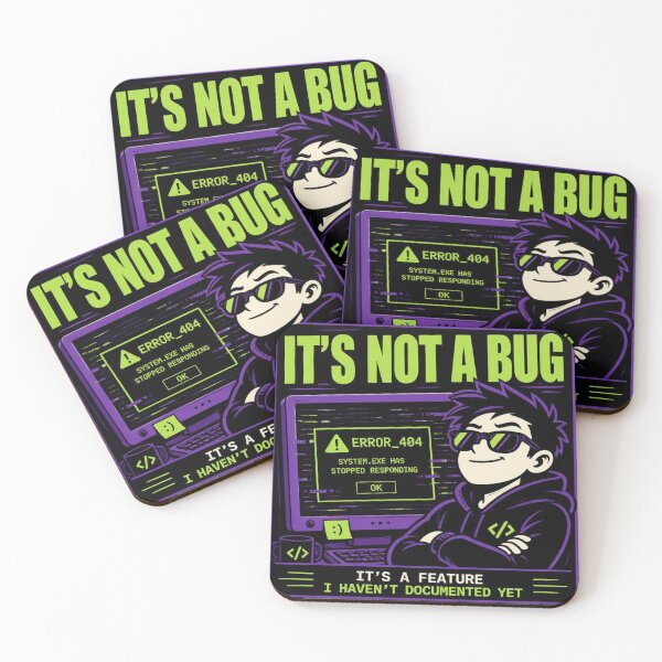 Item preview, It's Not A Bug It's A Feature - Funny Programmer Confidence Shirt designed and sold by Geek Tracy Shop.
