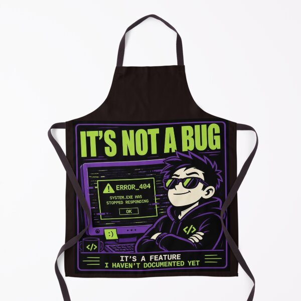 Item preview, It's Not A Bug It's A Feature - Funny Programmer Confidence Shirt designed and sold by Geek Tracy Shop.
