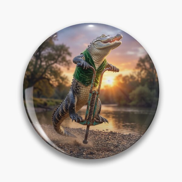 Item preview, Happy Alligator on Pogo Stick designed and sold by Tridentulus.