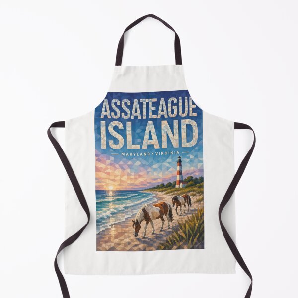 Item preview, Assateague Island Maryland Virginia Wild Horses and Lighthouse Coast designed and sold by Places On Earth.
