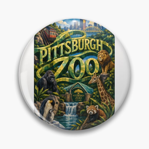 Item preview, Pittsburgh Zoo Pennsylvania Wildlife with Allegheny River Skyline designed and sold by Places On Earth.