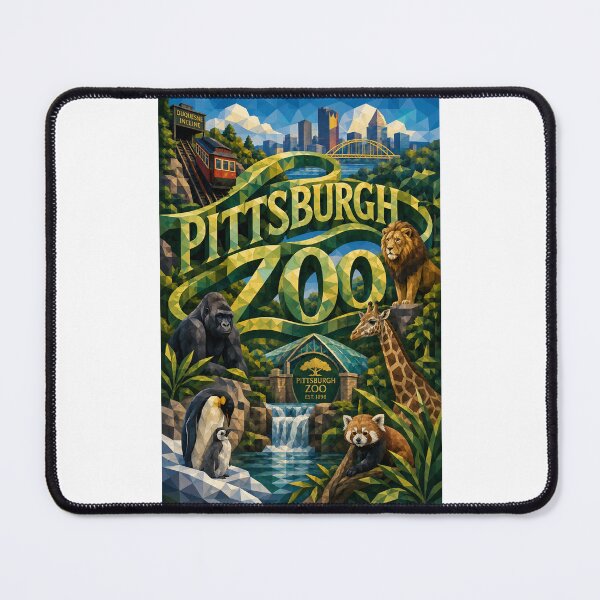 Item preview, Pittsburgh Zoo Pennsylvania Wildlife with Allegheny River Skyline designed and sold by Places On Earth.