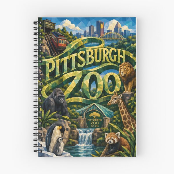 Item preview, Pittsburgh Zoo Pennsylvania Wildlife with Allegheny River Skyline designed and sold by Places On Earth.