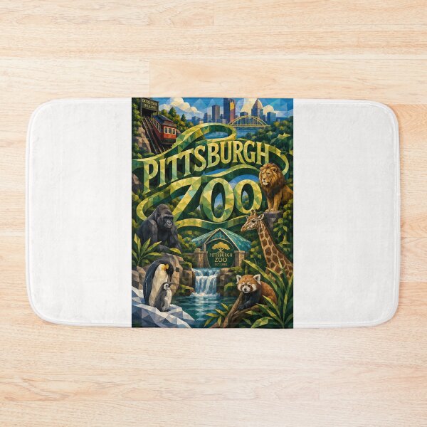 Item preview, Pittsburgh Zoo Pennsylvania Wildlife with Allegheny River Skyline designed and sold by Places On Earth.
