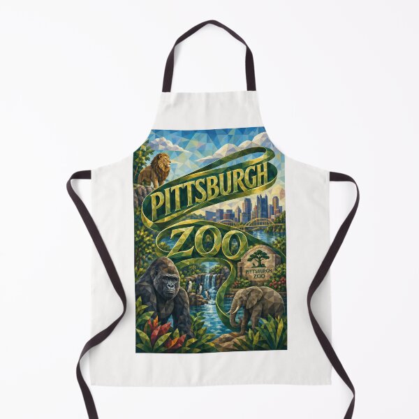 Item preview, Pittsburgh Zoo and Aquarium Wildlife beneath Steel City Skyline designed and sold by Places On Earth.