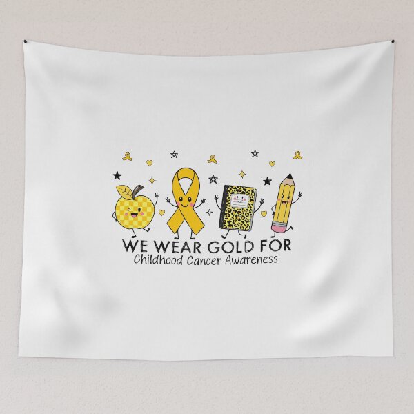 Item preview, School Supplies We Wear Gold for Childhood Cancer Awareness designed and sold by jackelmbradyt.